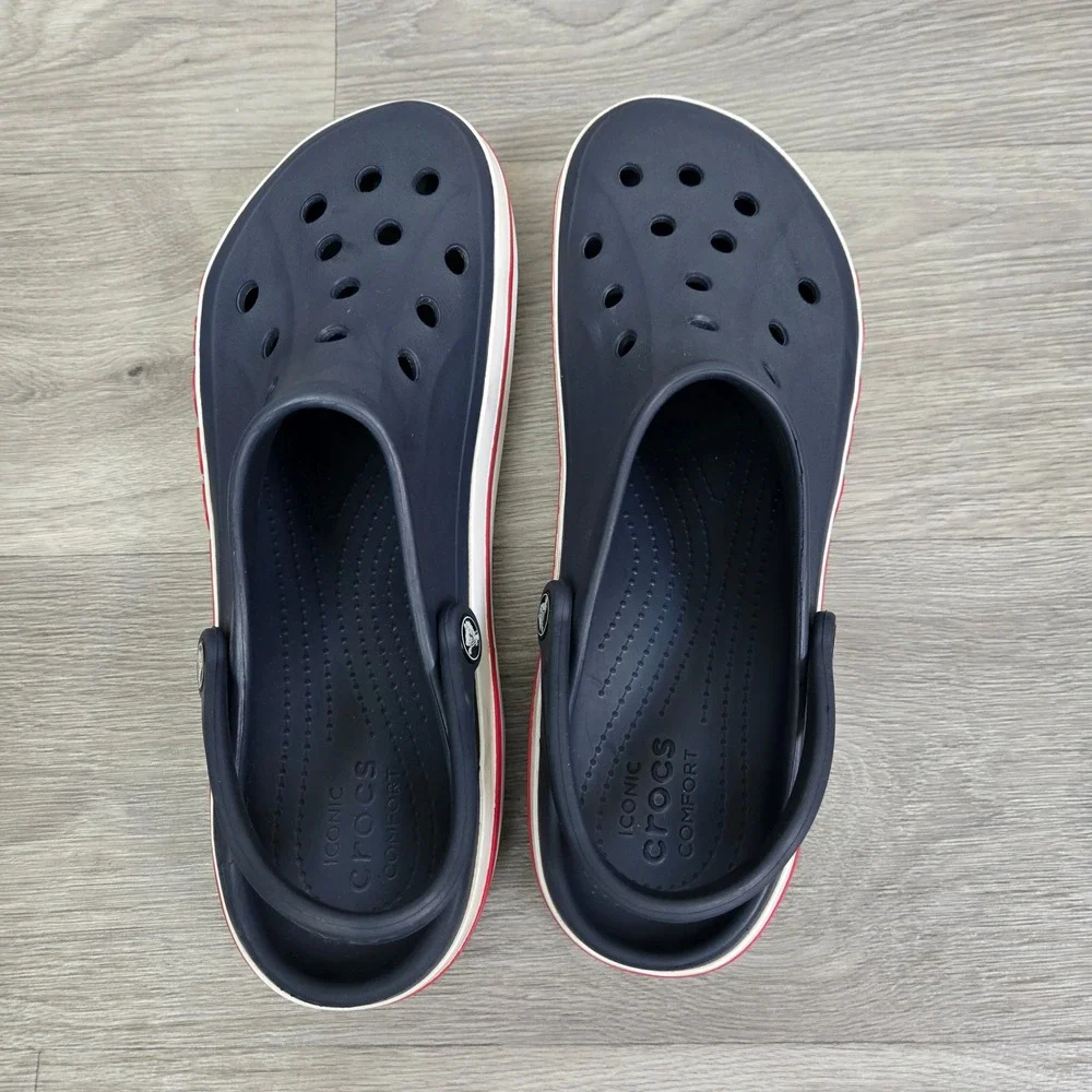 Crocs Navy Blue Bayaband Clogs Size 12 Casual Sporty Logo Clog Sporty